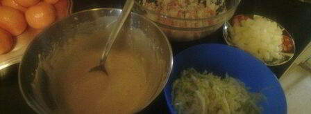 коктейль из морепродуктов с розовым соусом. Шаг 3