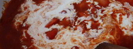 паста с водкой, семгой и помидорками черри. Шаг 8