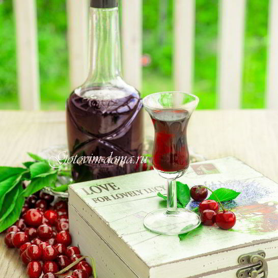 Рецепт вишневого ликера на вишне с косточками