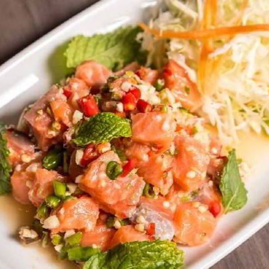 Рецепт семги мохито с салатом из фенхеля