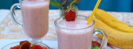 молочный клубнично-банановый коктейль. Шаг 7