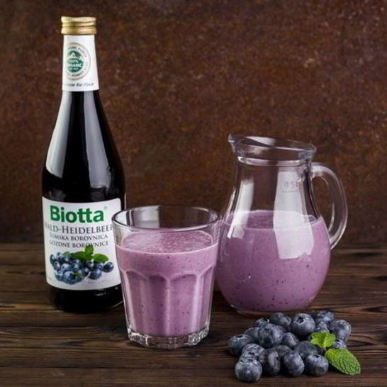 Рецепт молочного коктейля с черничным нектаром