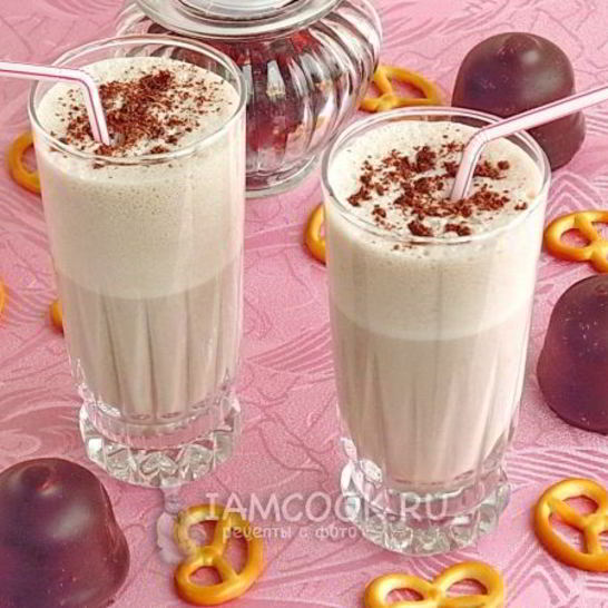 Рецепт молочного коктейля с коньяком и шоколадным пудингом