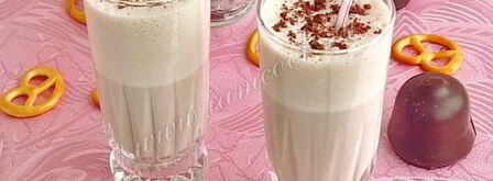 молочный коктейль с коньяком и шоколадным пудингом. Шаг 10