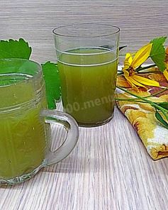 Прохладительный напиток из виноградных листьев