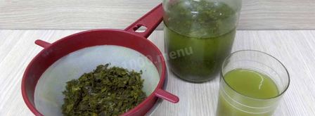 прохладительный напиток из виноградных листьев. Шаг 7