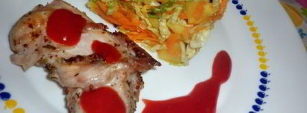 соус сангрияк мясу из клюквы и клубники. Шаг 5