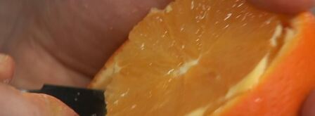 ленивые апельсиновые вареники с брусничным соусом и апельсиновым смузи. Шаг 5