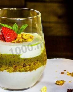 Творожный мусс с фруктовым смузи