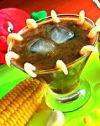 Томатно-шпинатный напиток