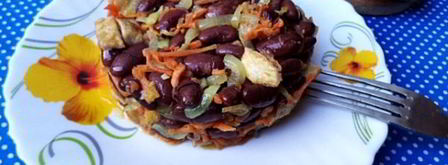 быстрый салат с фасолью. Шаг 8