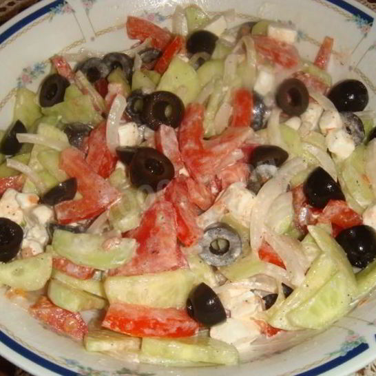 Рецепт греческого салата классического с фетой
