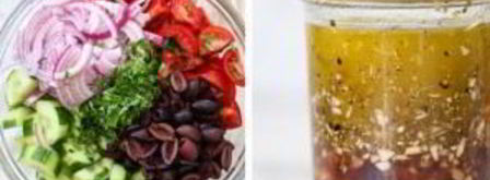 греческий салат с авокадо. Шаг 4