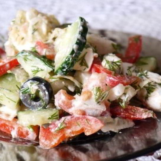 Рецепт греческого салата с капустой