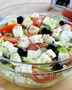 Греческий салат с пекинской капустой