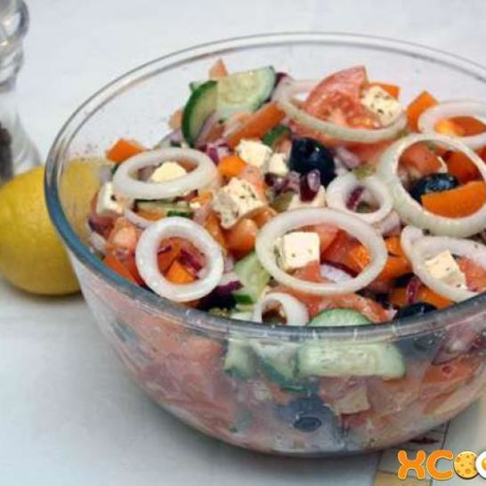 Рецепт греческого салата с сыром фета