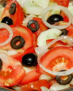 Постный греческий салат