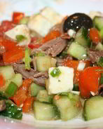 Салат греческий с мясом