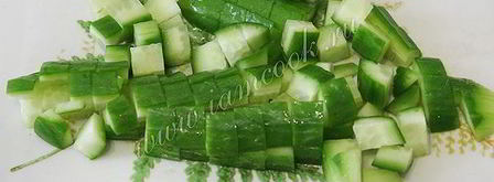 салат зеленый греческий с брынзой. Шаг 5