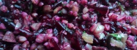 теплый салат с гречкой, свеклой и грибами. Шаг 6