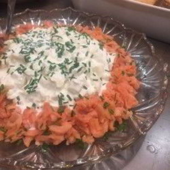 Рецепт картофельного салата с красной рыбой по-итальянски