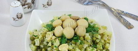 картофельный салат с маринованными грибами. Шаг 11