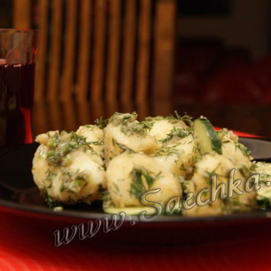 Рецепт картофельного салата с огурцами