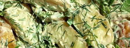 картофельный салат с заправкой из феты. Шаг 7