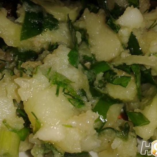 Рецепт картофельного салата со шпинатом