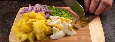 немецкий картофельный салат с домашним майонезом. Шаг 6