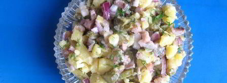 немецкий картофельный салат с сельдью. Шаг 6