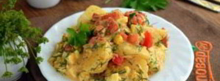 пряный картофельный салат с укропом. Шаг 7