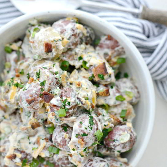 Рецепт салата из картофеля и бекона