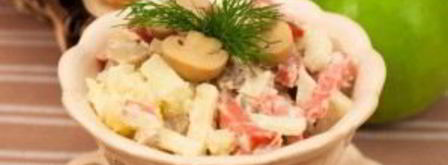 салат из картофеля и грибов. Шаг 6