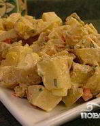 Салат с жареным картофелем