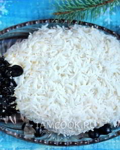 Новогодний слоеный салат Овечка