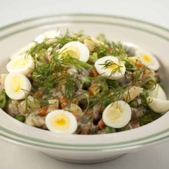 Рецепт оливье с говяжьей печенкой