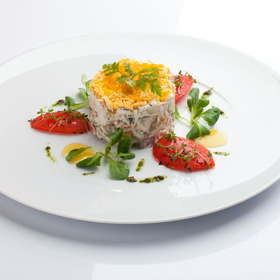 Рецепт оливье с копченой куриной грудкой