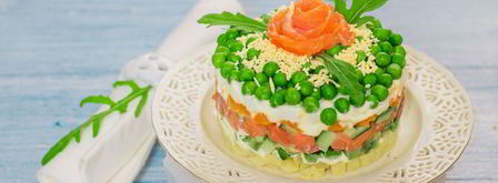 оливье с семгой. Шаг 13