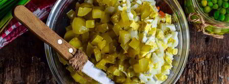 оливье со скумбрией. Шаг 4