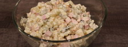 оливье в ветчине. Шаг 6