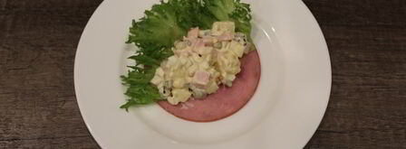 оливье в ветчине. Шаг 7