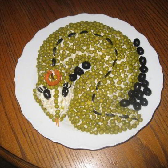 Рецепт оливье змейка
