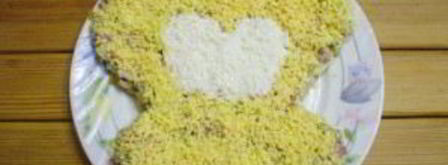 салат обезьянка оливье. Шаг 8