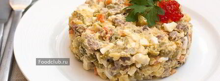 салат оливье с говядиной. Шаг 8