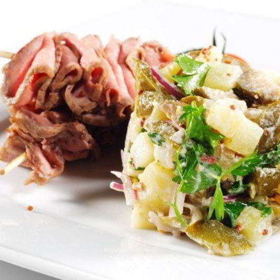 Рецепт салата оливье с кабачками