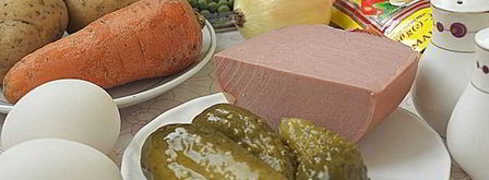 салат оливье с колбасой и горошком. Шаг 5