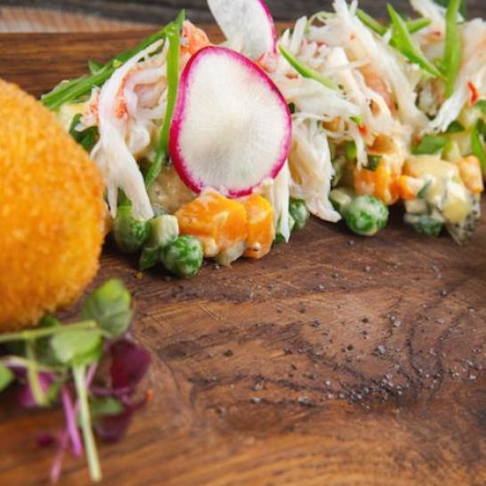 Рецепт салата оливье с крабом new style