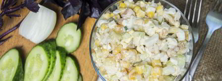 салат оливье с креветками. Шаг 10