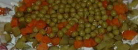 салат оливье со сметаной. Шаг 7